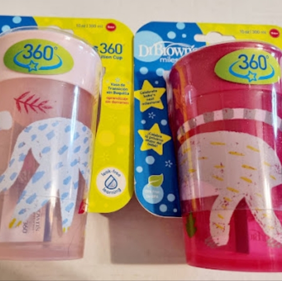 Set of 2 Dr. Brown's Cheer 360° Spoutless Transition Cups - Picture 3 of 5